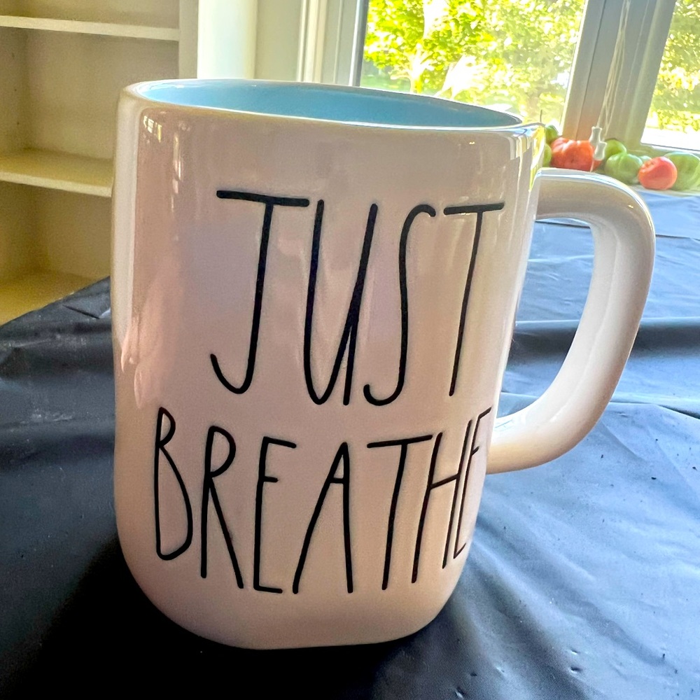 NEW Rae Dunn “Just Breathe” Mug